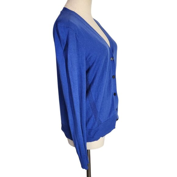 Banana Republic Blue Cotton/Viscose Cardigan Sweater Womens Size M - Picture 2 of 13